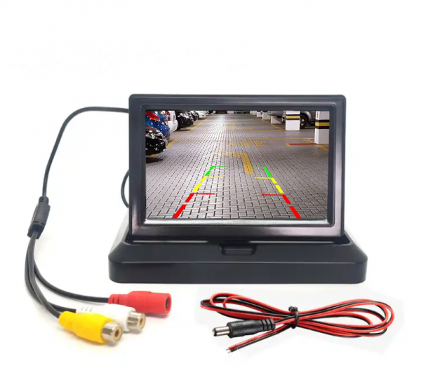 Klappbarer 5" Monitor mit 2 x Video Eingang